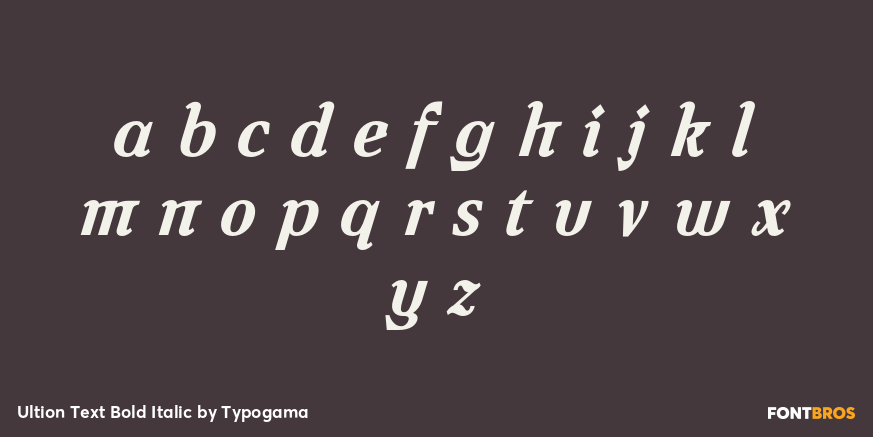 Ultion Text Bold Italic Font Poster #3