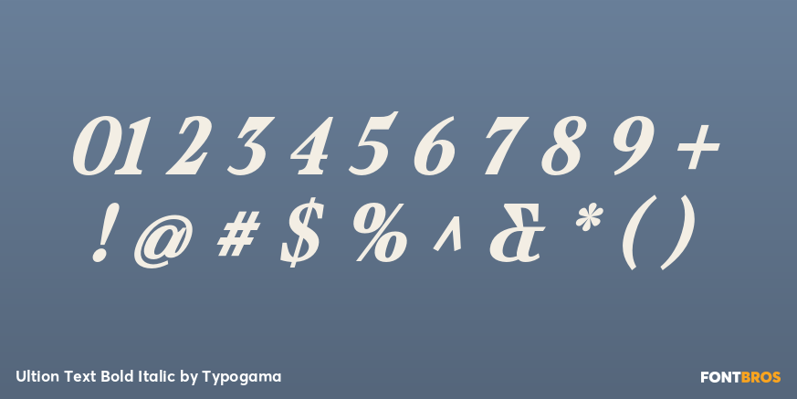 Ultion Text Bold Italic Font Poster #4