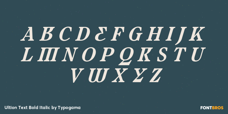 Ultion Text Bold Italic Font Poster #1
