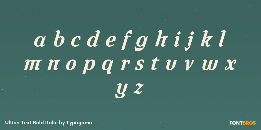 Ultion Text Bold Italic Font Poster #1