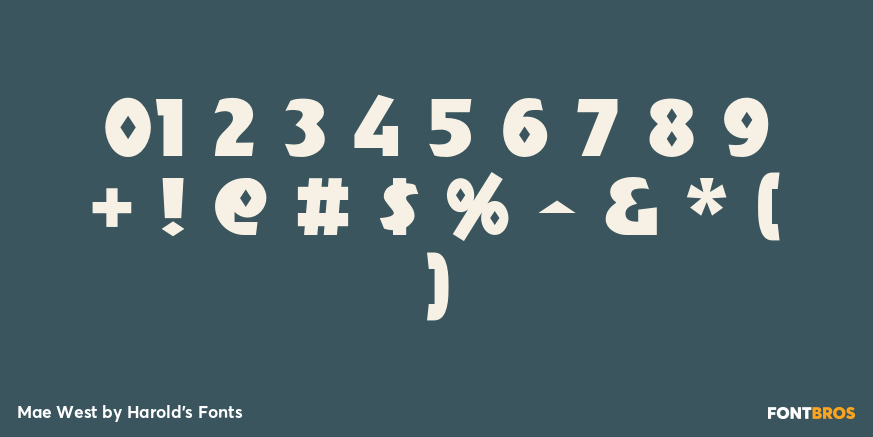 Mae West Font Poster #4