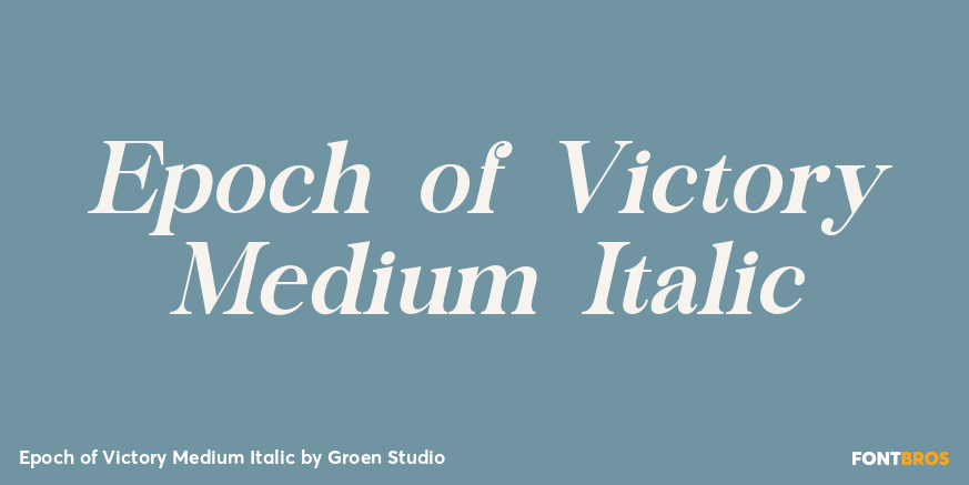 Epoch of Victory Medium Italic Poster