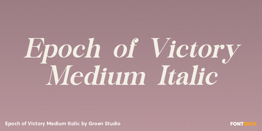 Epoch of Victory Medium Italic Poster