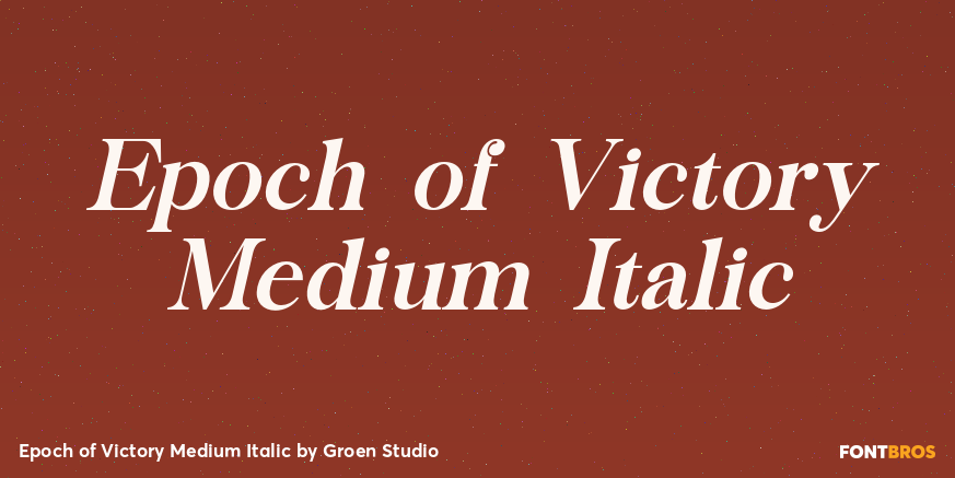 Epoch of Victory Medium Italic Poster