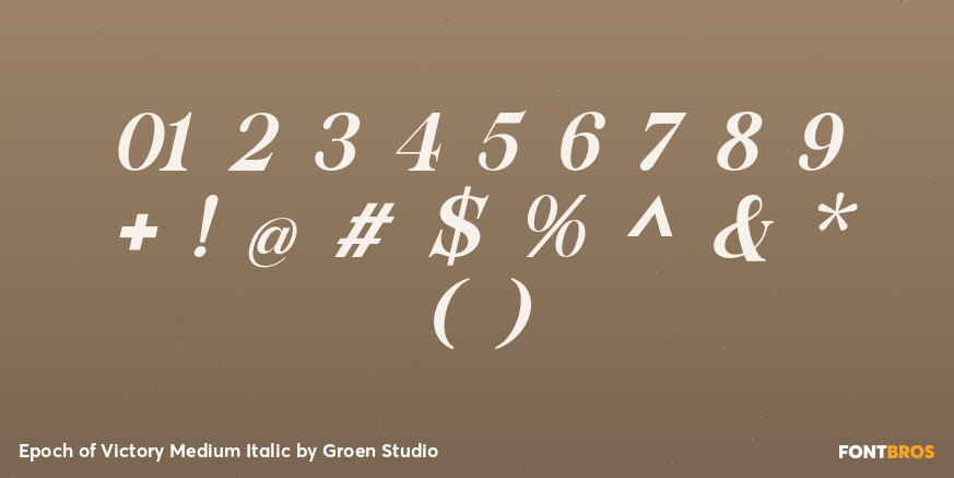 Epoch of Victory Medium Italic Font Poster #4