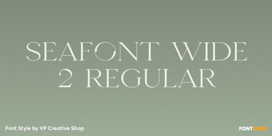 Seafont Wide 2 Regular Poster