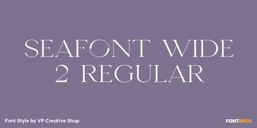 Seafont Wide 2 Regular Poster