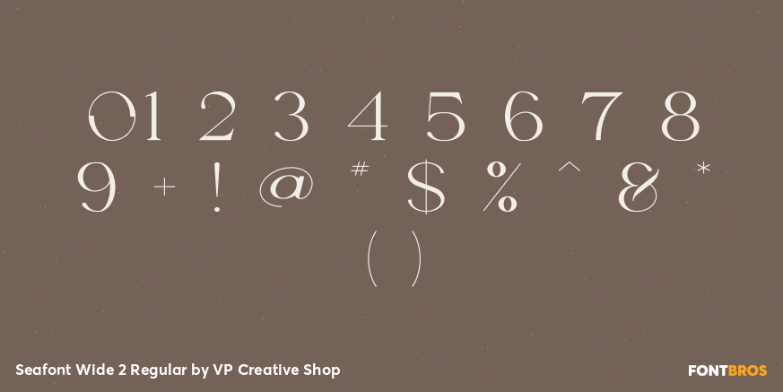 Seafont Wide 2 Regular Font Poster #1