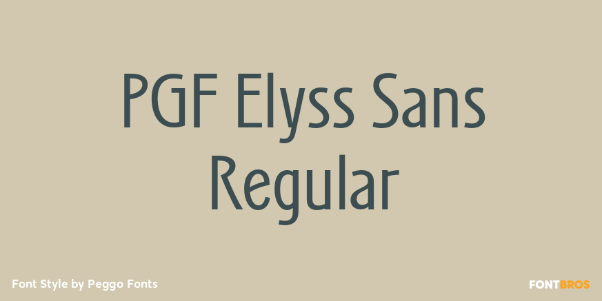 PGF Elyss Sans Regular Font Poster