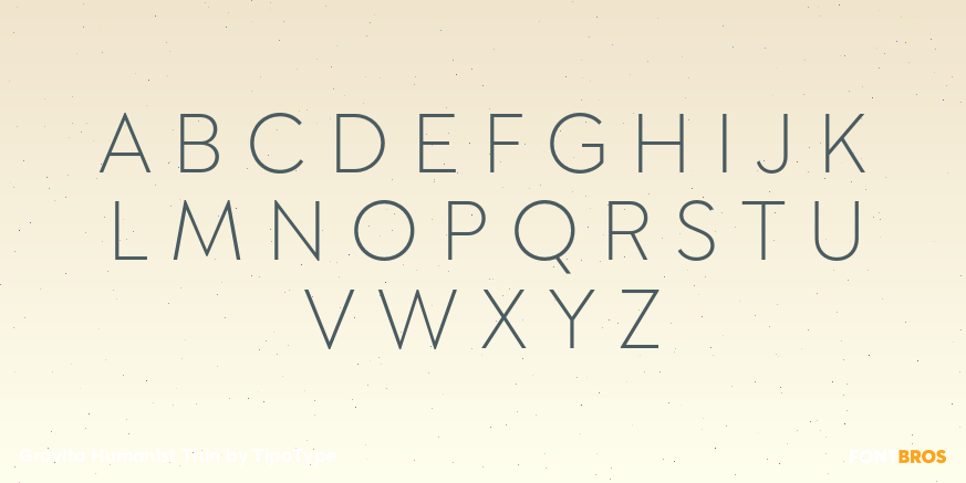 Gravita Humanist Thin Font Poster #2