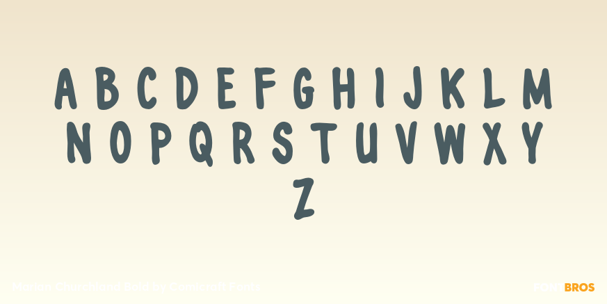 Marian Churchland Bold Font Poster #1
