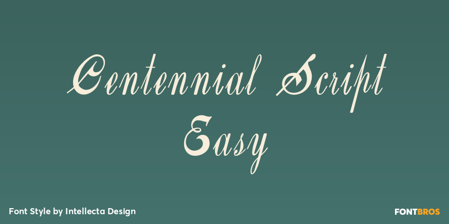 Centennial Script Easy Poster