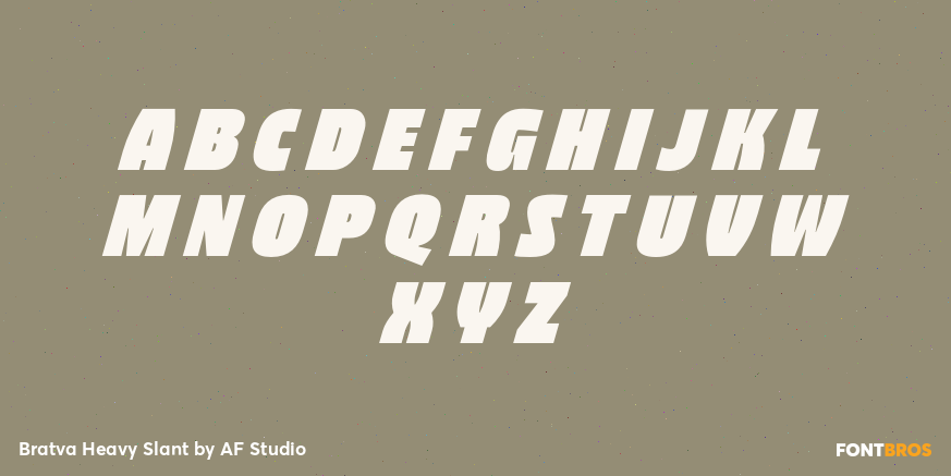 Bratva Heavy Slant Font Poster #2