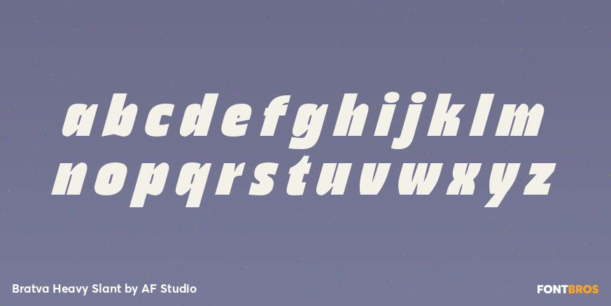 Bratva Heavy Slant Font Poster #3