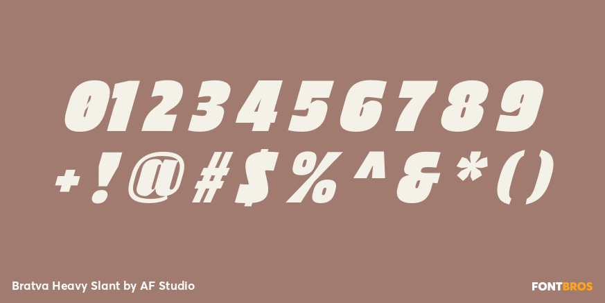 Bratva Heavy Slant Font Poster #4