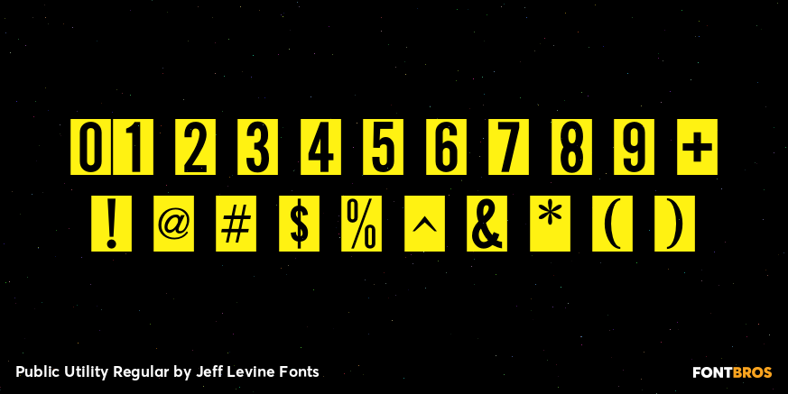 Public Utility Regular Font Poster #4