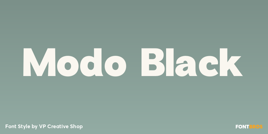 Modo Black Font Poster #1