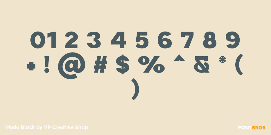 Modo Black Font Poster #1