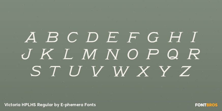Victoria HPLHS Regular Font Poster #2