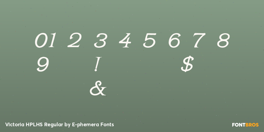Victoria HPLHS Regular Font Poster #4