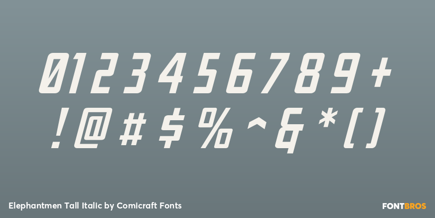 Elephantmen Tall Italic Font Poster #4