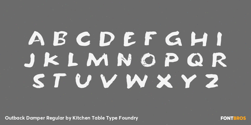 Outback Damper Regular Font Poster #2