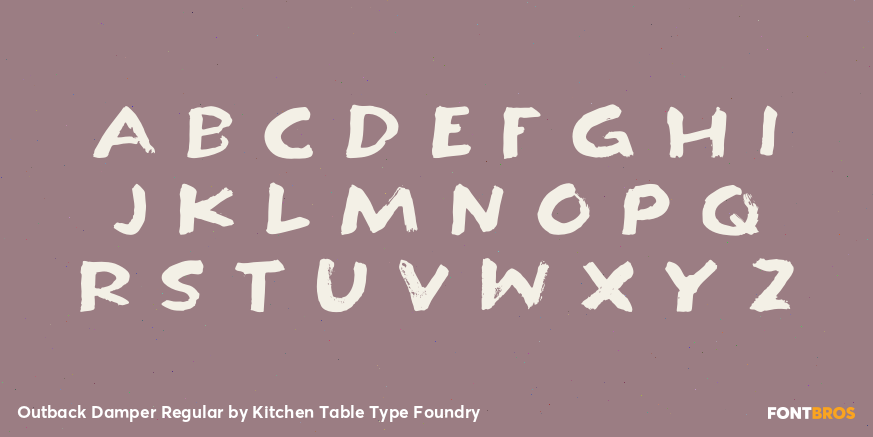 Outback Damper Regular Font Poster #3