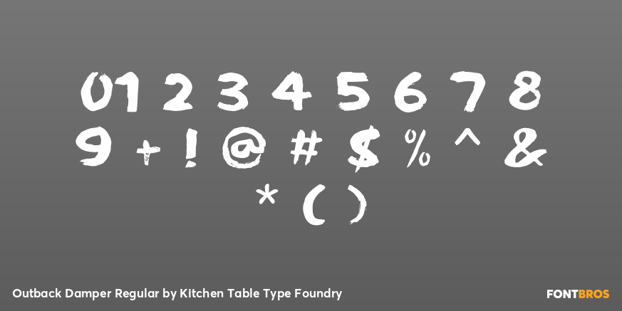 Outback Damper Regular Font Poster #4