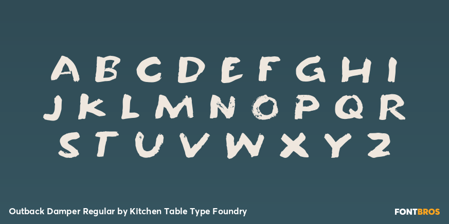 Outback Damper Regular Font Poster #1