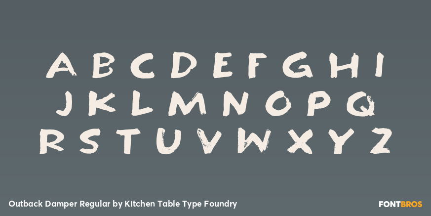 Outback Damper Regular Font Poster #1