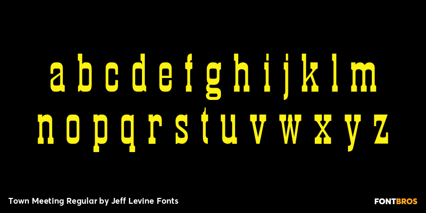 Town Meeting Regular Font Poster #1