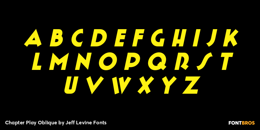 Chapter Play Oblique Font Poster #1