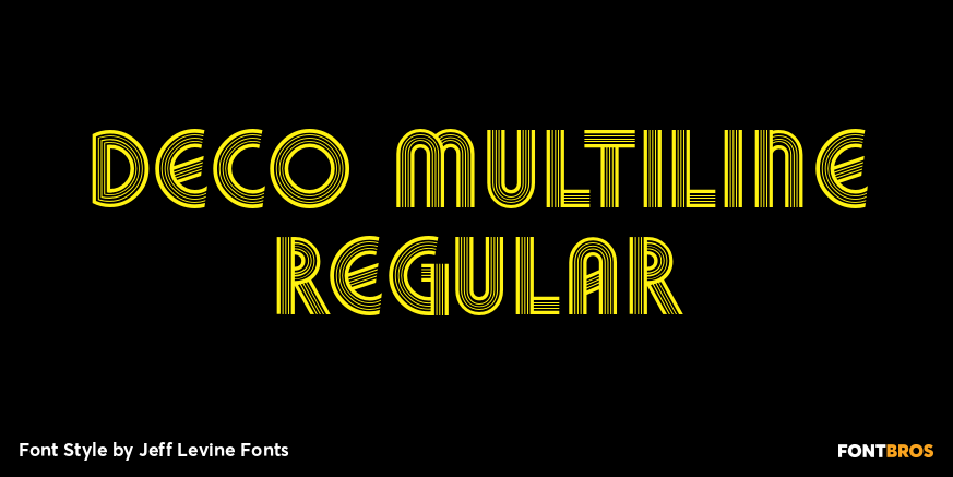 Deco Multiline Regular Font Poster #1