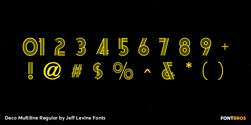 Deco Multiline Regular Font Poster #4