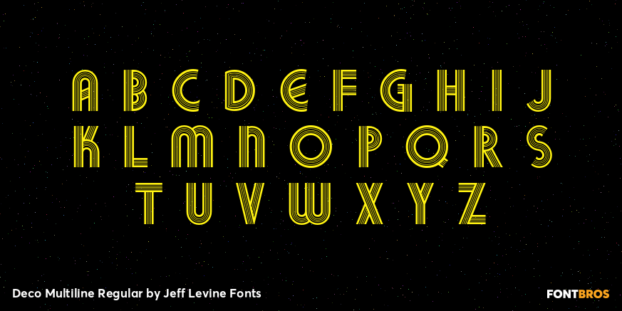 Deco Multiline Regular Font Poster #2