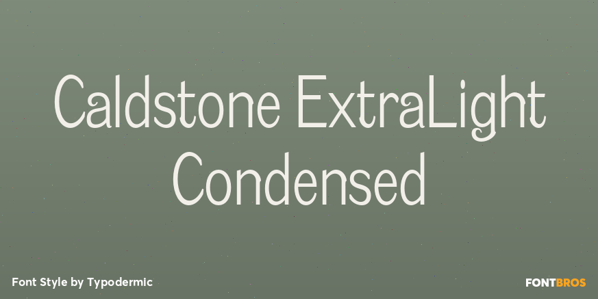 Caldstone ExtraLight Condensed Poster