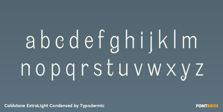 Caldstone ExtraLight Condensed Font Poster #1