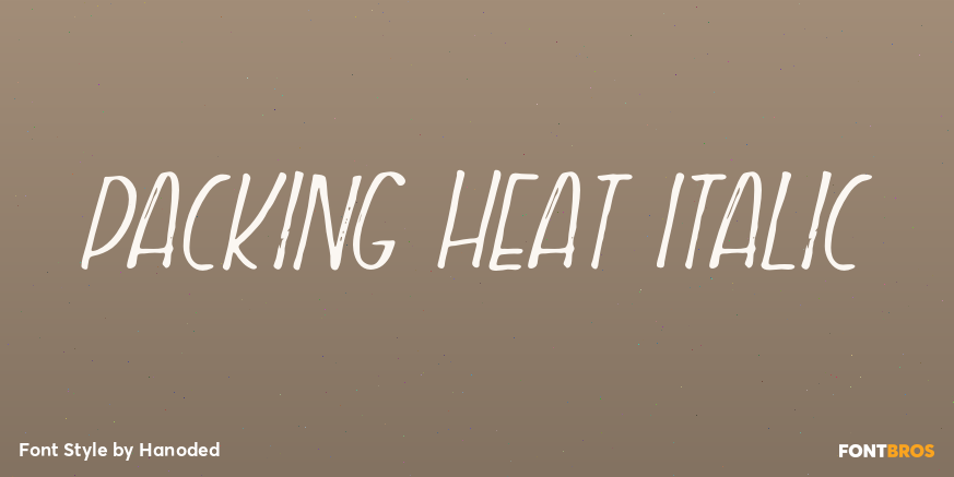 Packing Heat Italic Poster