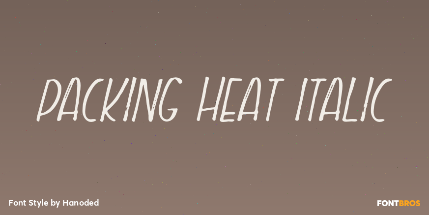 Packing Heat Italic Poster