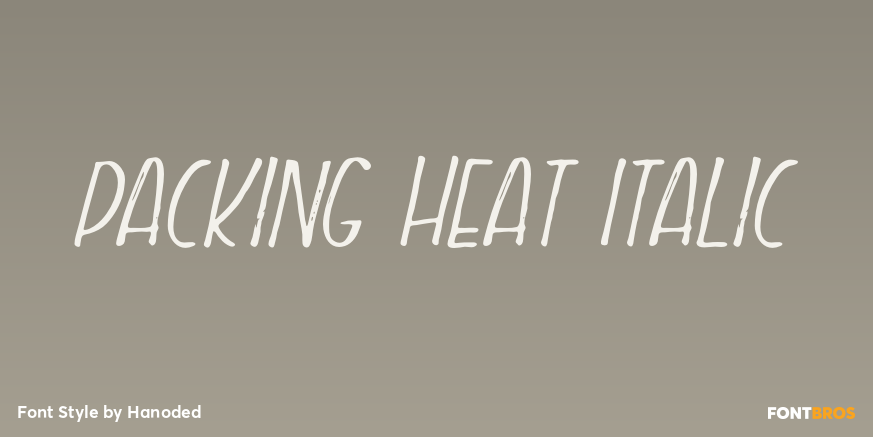 Packing Heat Italic Poster