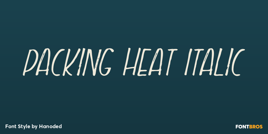 Packing Heat Italic Poster