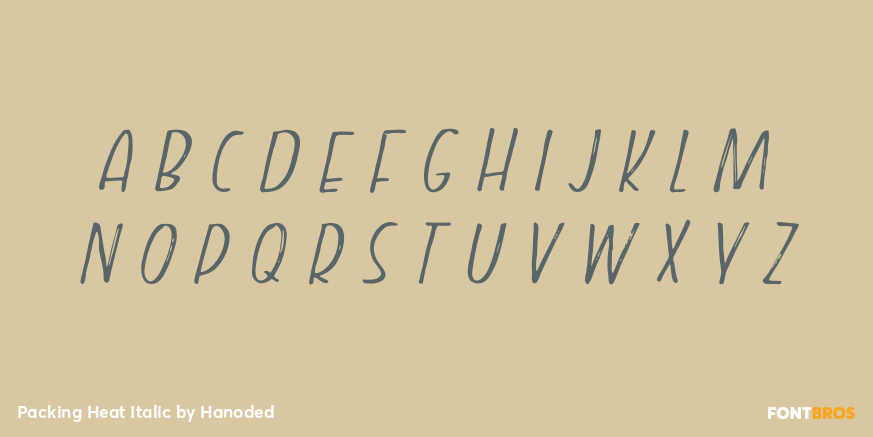 Packing Heat Italic Font Poster #2