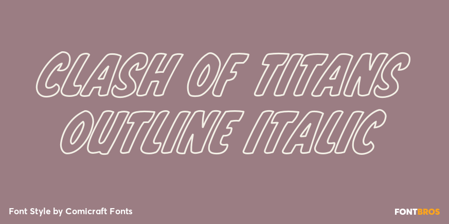 Clash of Titans Outline Italic Poster