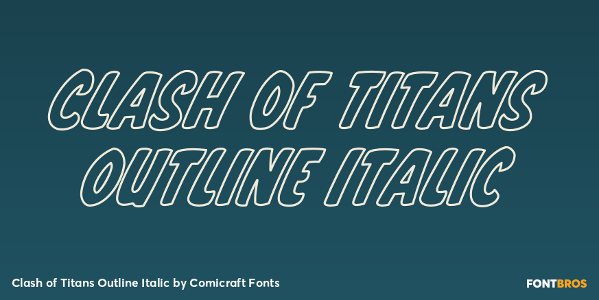 Clash of Titans Outline Italic Poster