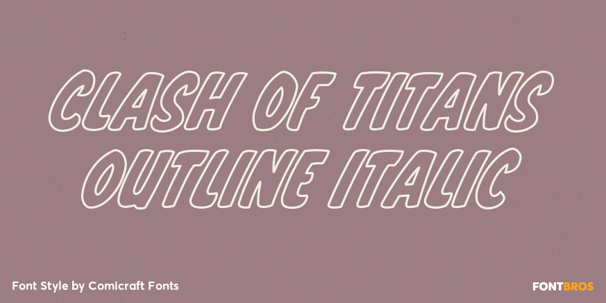 Clash of Titans Outline Italic Poster