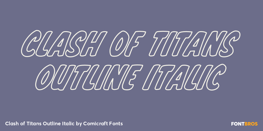 Clash of Titans Outline Italic Poster
