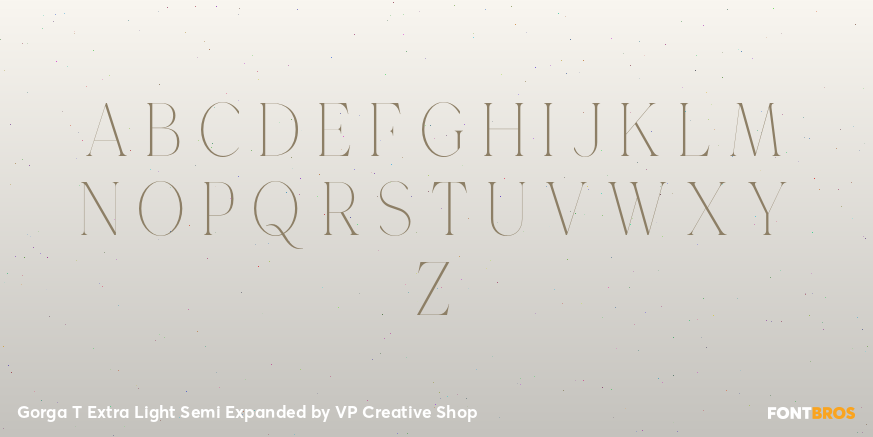 Gorga T Extra Light Semi Expanded Font Poster #2