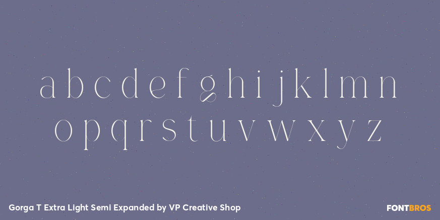 Gorga T Extra Light Semi Expanded Font Poster #3