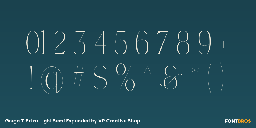 Gorga T Extra Light Semi Expanded Font Poster #4