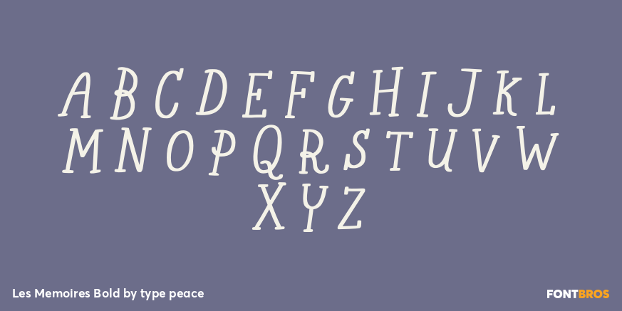 Les Memoires Bold Font Poster #2